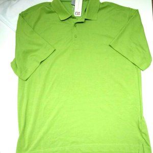 NWT Cutter & Buck Lime Green Golf Polo Drytec Men'